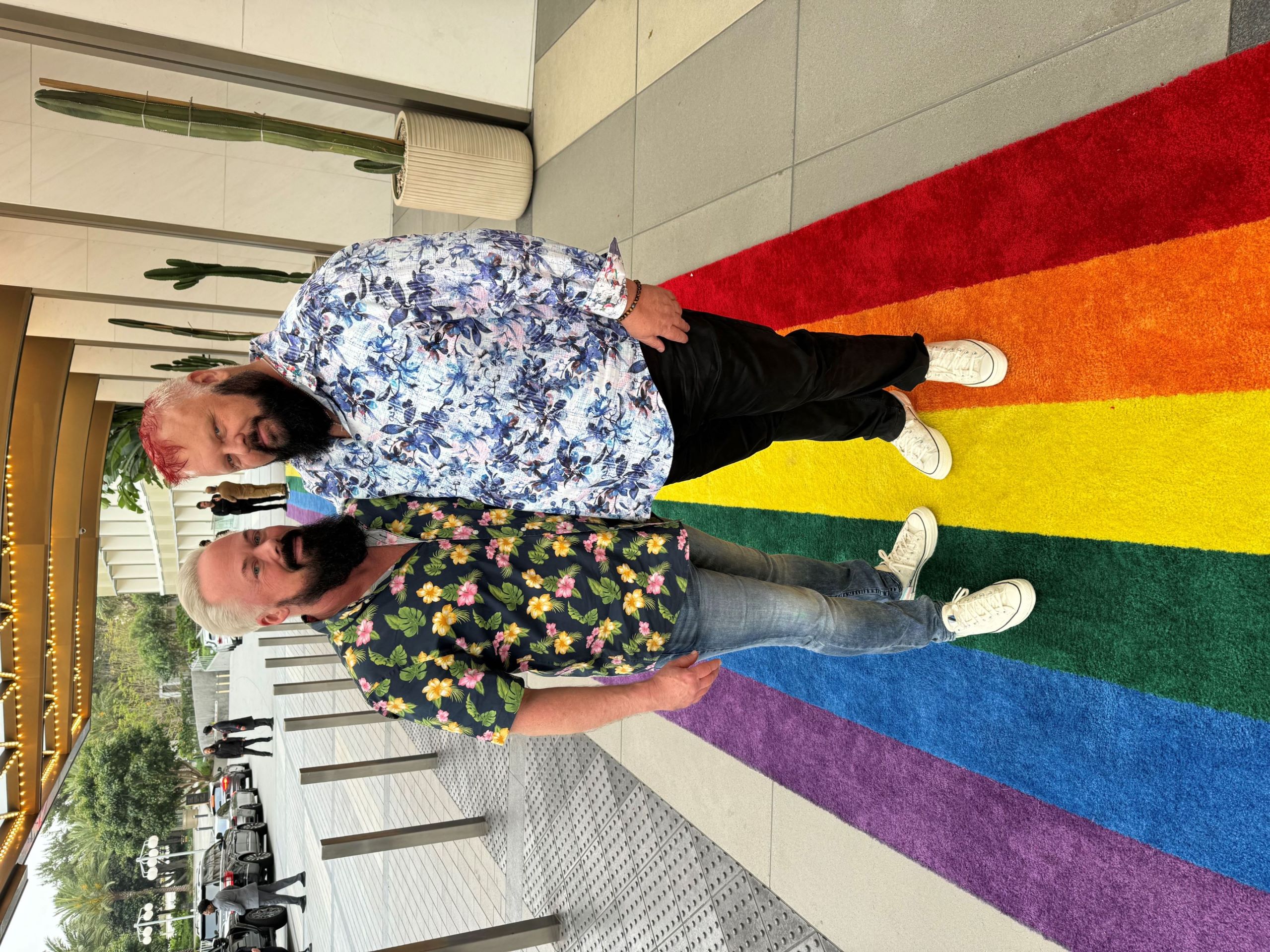 sean and scott on rainbow carpet 1